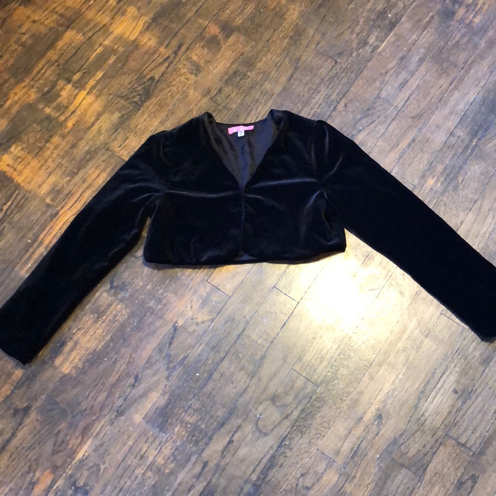 Kids Velvet Bolero Jacket